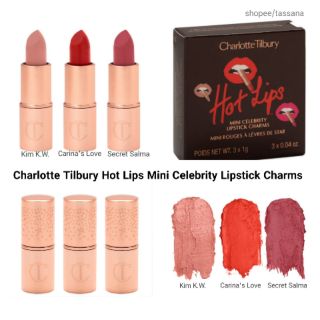 - พร้อมส่ง - Charlotte Tilbury Hot Lips Mini Celebrity Lipstick Charms