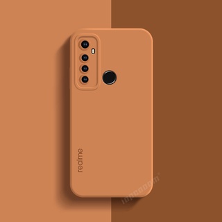 เคสซิลิโคนนิ่ม สีพื้น สําหรับ Realme 5S 5i 5 6i C3 Narzo 10A 20A