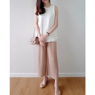 Hana Pleat Pants กางเกงผ้าอัดพลีท เนื้อผ้าทิ้งตัวดี สีสวย
