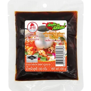 เครื่องต้มยำน้ำพริกเผา ตรากนกวรรณ แบบซอง น้ำหนัก 100 กรัม