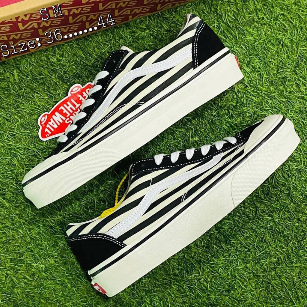 รองเท้า Vans Style 36 SF Stripe Black & Marshmallow ✅มีเก็บเงินปลายทาง