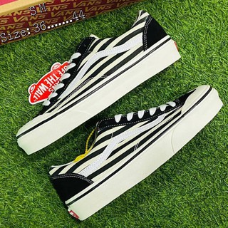 รองเท้า Vans Style 36 SF Stripe Black &amp; Marshmallow ✅มีเก็บเงินปลายทาง