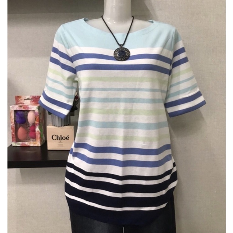 [สหรัฐอเมริกาผลิตภัณฑ์] เสื้อยืดแขนสั้นผู้หญิง ‍ ️ KAREN SCOTT