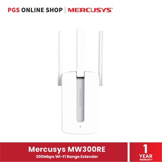 Mercusys MW300RE (อุปกรณ์ขยายสัญญาณอินเตอร์เน็ต) 300Mbps Wi-Fi Range Extender