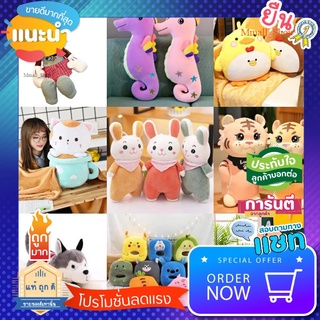 CH❤️ถูกสุด! รวมหลายแบบ[2] หมอนผ้าห่ม ตุ๊กตาผ้าห่ม ตัวใหญ่+ผ้าห่ม3ฟุต ผ้านิ่ม น่ารัก