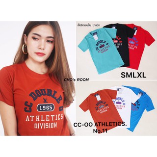 ✨เสื้อยืดแขนสั้น CC-OO ATHLETICS งานป้าย🔖ผ้าคอตตอน 💯%ชาย/หญิง (S M L XL)No.11