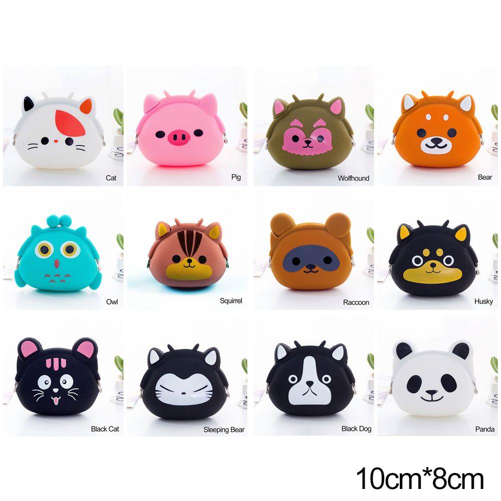Baihee มินิน่ารักกระเป๋าสตางค์สาย USB กระเป๋าสุนัข Panda Key กระเป๋าแมวหมูหมี