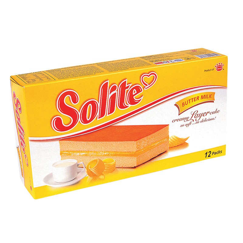 Solite โซไลท์ ครีมมี่เลเยอร์เค้ก ขนาด 20กรัม/ชิ้น กล่องละ12ชิ้น Creamy Layer Cake (สินค้ามีตัวเลือก)