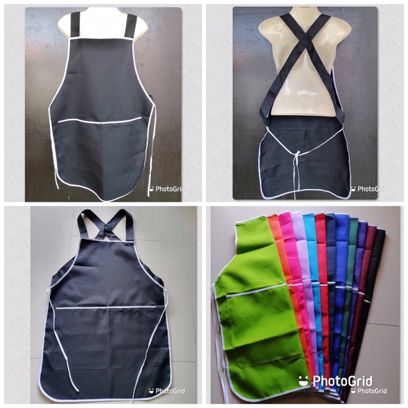 ผ้ากันเปื้อน 2 กระเป๋า 1 ซิป