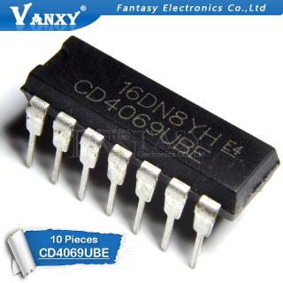 10PCS CD4069UBE DIP14 CD4069U DIP CD4069 DIP-14 CD4069BE new and original IC