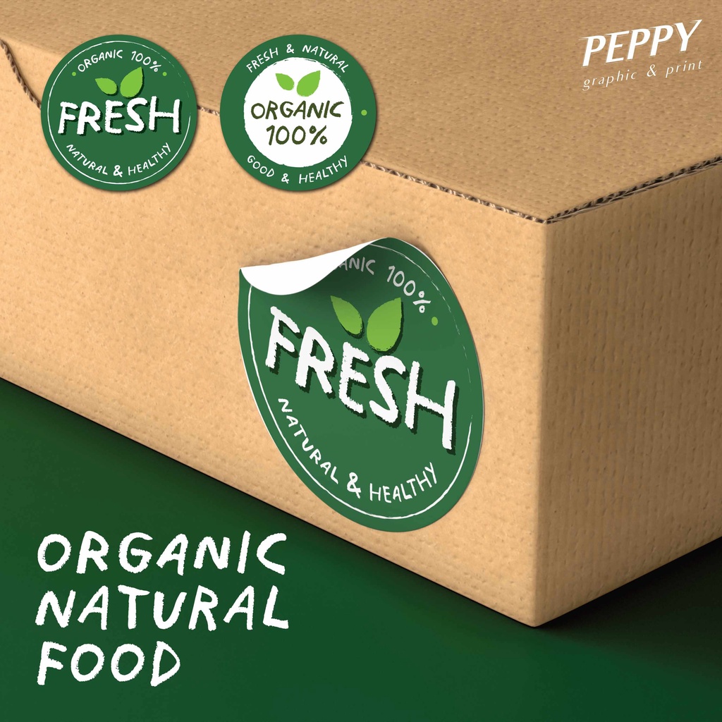 20 เเถม 1 สติ๊กเกอร์สำหรับอาหาร ผัก ผลไม้ เพื่อสุขภาพ สินค้าออร์แกนิค organic fresh healthy food