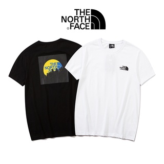 เสื้อยืดสีขาวเสื้อท็อปส์ แนวสตรีท ♥The♢North ** Fa--Sunset เสื้อยืดแขนสั้น พิมพ์ลาย สําหรับผู้ชาย และผู้หญิง