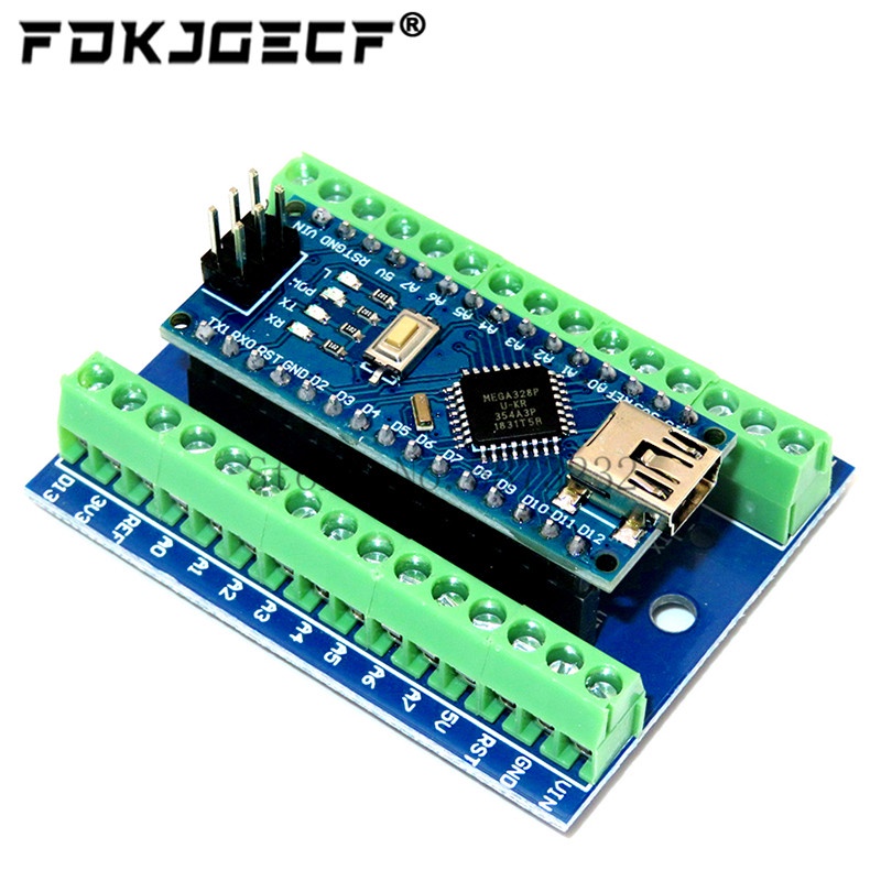 NANO V3.0 3.0 Controller Terminal อะแดปเตอร์ขยายบอร์ด Simple Extension แผ่นสําหรับ Arduino AVR ATMEG