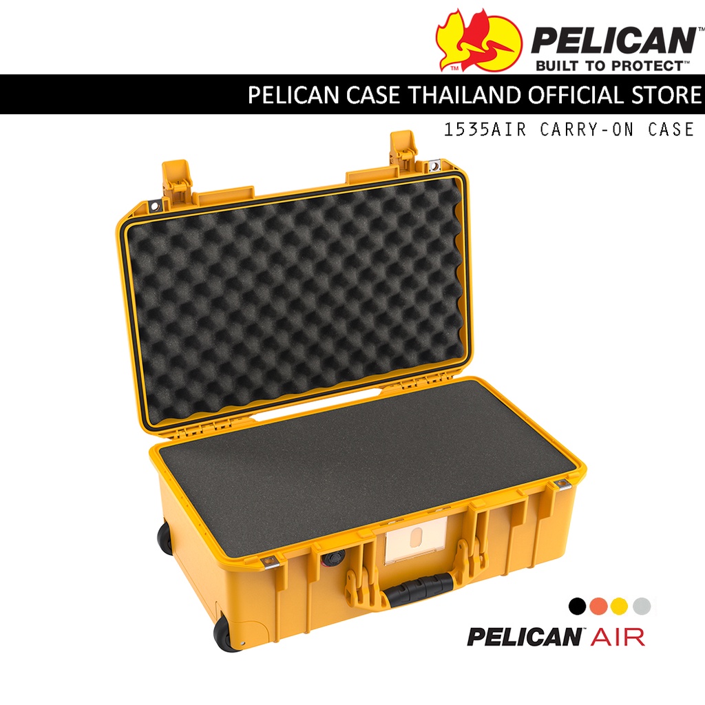 Pelican 1535 Air Carry on Case with Foam - Yellow - กระเป๋าล้อลากกันน้ำกันกระเเทก