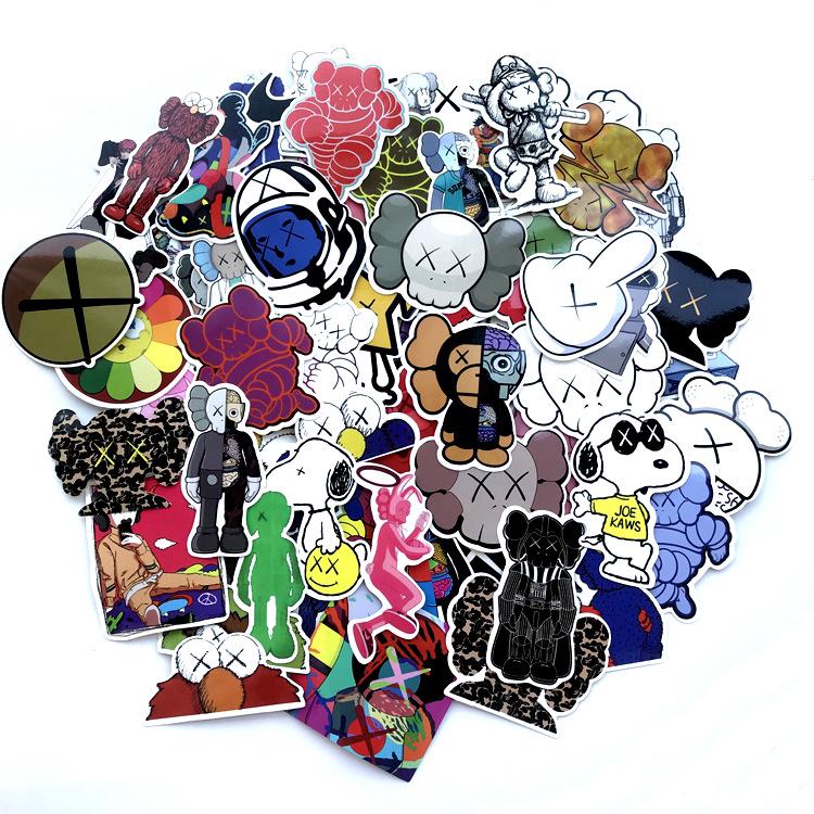 สติกเกอร์ kaws อินเทรนด์ กันน้ำ 64 ชิ้น