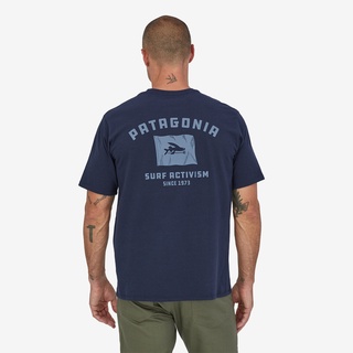 [S-5XL]Patagonia Patagonia เสื้อยืดแขนสั้น พิมพ์ลายปลาบิน แฟชั่นฤดูร้อน สําหรับผู้ชาย และผู้หญิง 37404