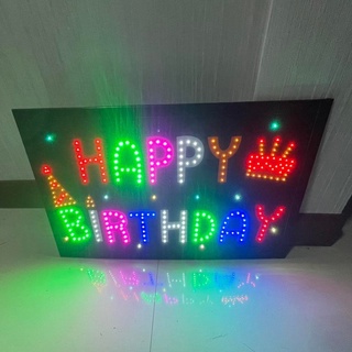 ป้ายไฟ LED HAPPY BIRTHDAY 35*55cm