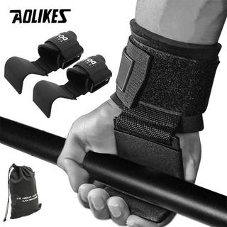 AOLIKES Weight Lifting-Hook Hand-Bar Wrist Straps Glove Weightlifting Strength Training Gym Fitness Hook Weight Lifting