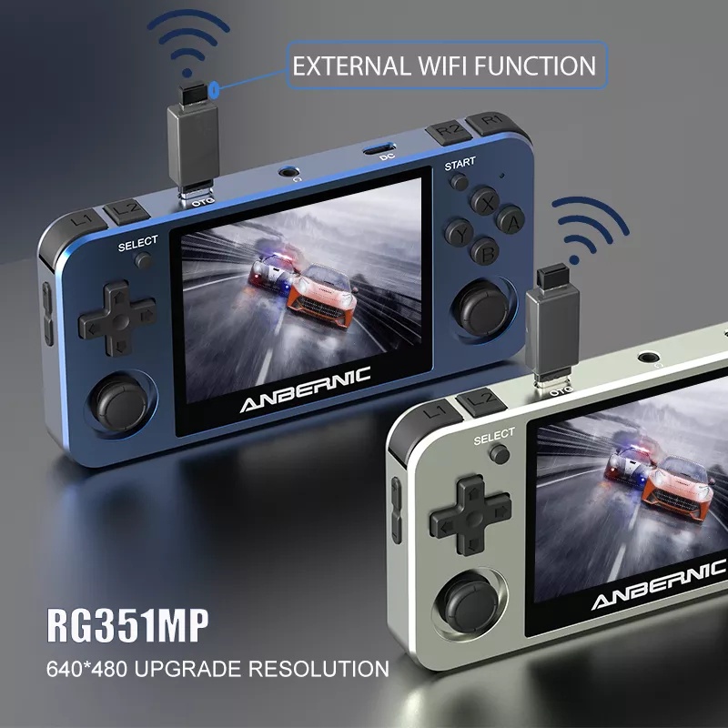 คอนโซลเปลือก128G ANBERNIC RG351MP RG351M Retro Game Console PS1 ...