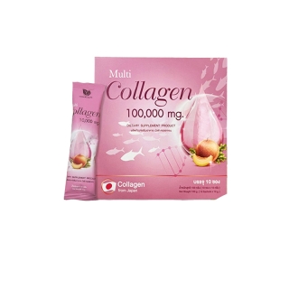 Multi Collagen กรีนลีฟส์ 100,000 mg. คอลลาเจน 3 ชนิด (Dipeptide ไดเปปไทด์จากญี่ปุ่น) + SODจากเมลอนฝรั่งเศส และ Vitamin C