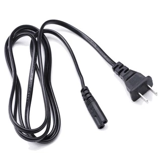 สาย AC 2 รู ยาว 1.5 เมตร พร้อม ปลั๊กเสียบ 2 ขาแบน 6A 250V สีดำ