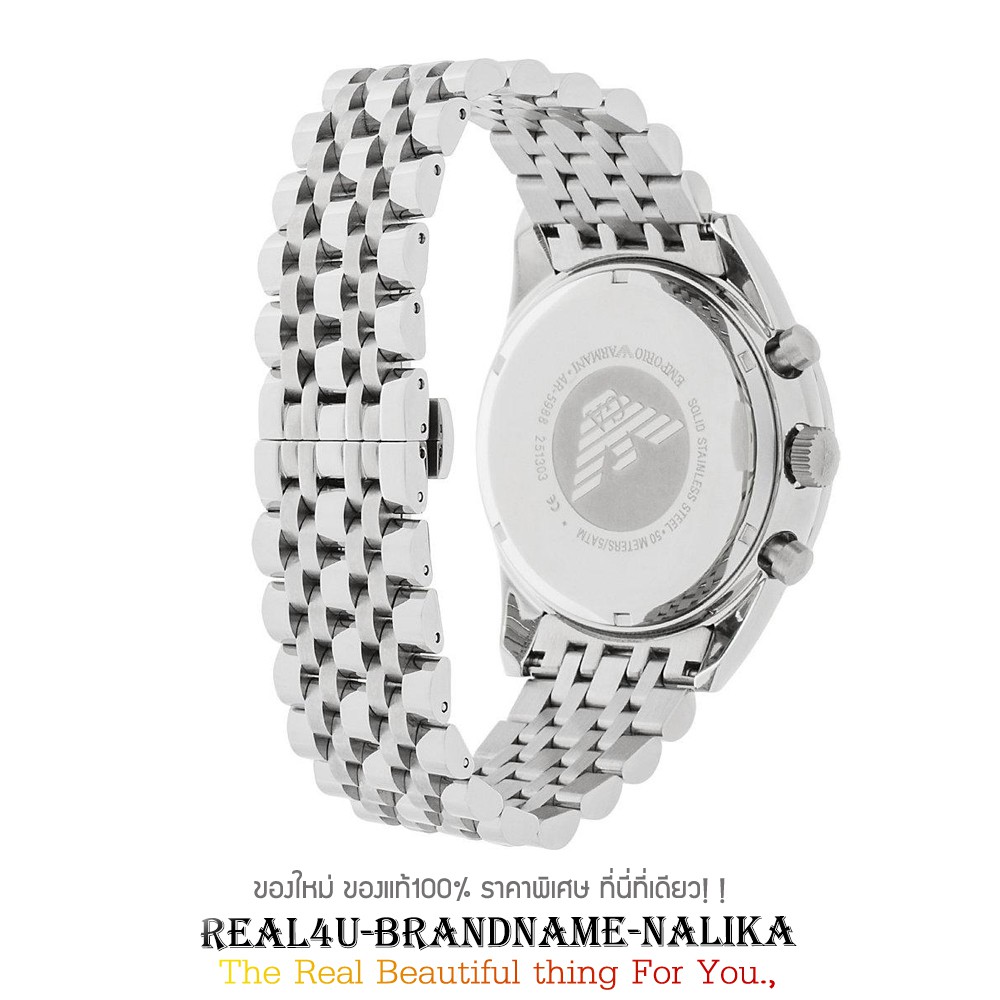 นาฬิกาข้อมือ Emporio Armani Sport Silver Chronograph ข้อมือผู้ชาย รุ่น ...