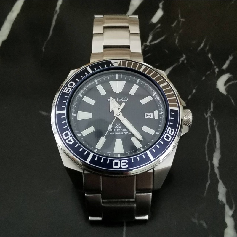 [ส่งฟรี! / นัดรับได้] Seiko Prospex Samurai นาฬิกาอัตโนมัติ ดำน้ำลึก 200 เมตร สีน้ำเงิน