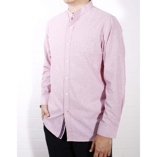 เสื้อเชิ้ต Quattro รุ่น Chino Collar With Stripe Maroon (เสื้อเชิ้ตแฟชั่น เชิ้ตทำงาน) #พร้อมส่ง