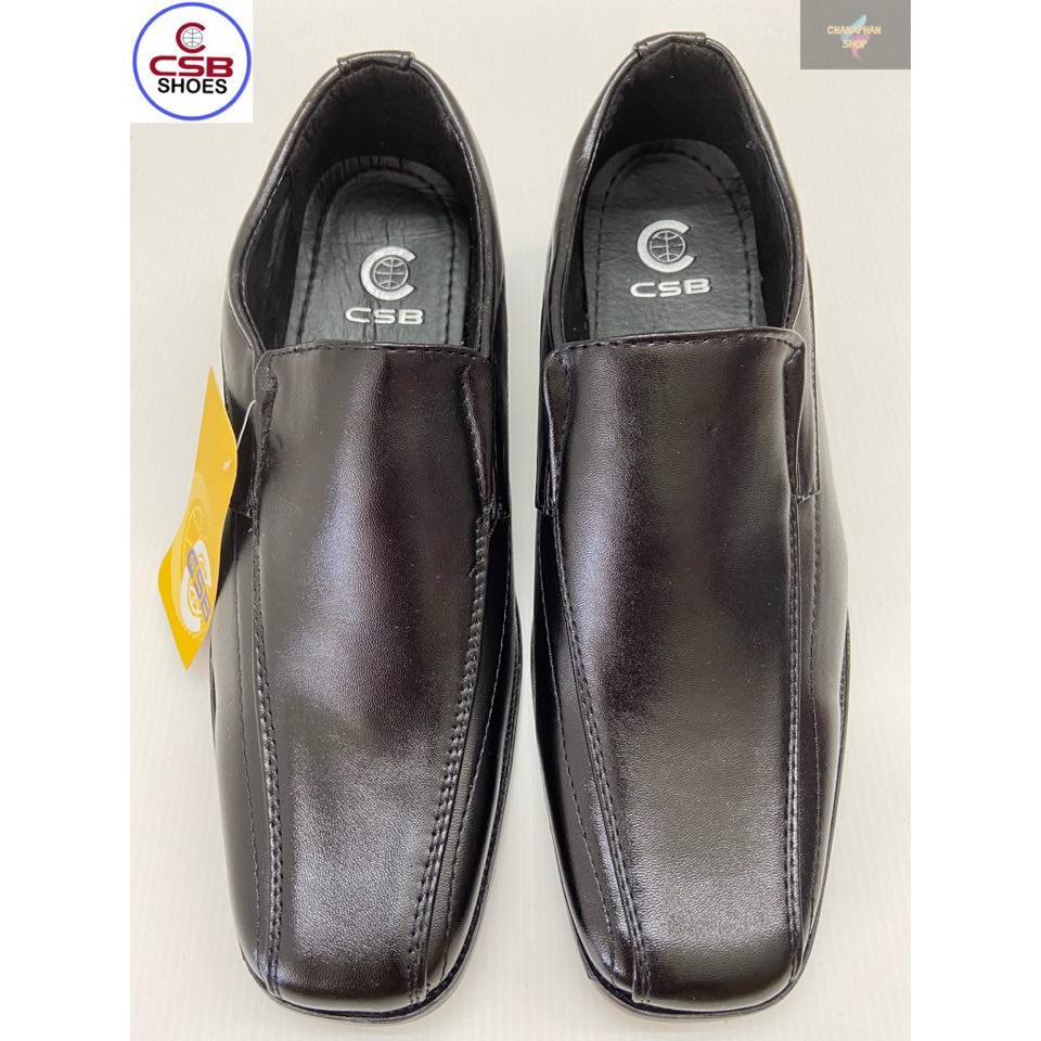 รองเท้าหนังคัชชู ผู้ชายสีดำ CSB รุ่นCM802 งานดี ทรงสวยใส่ทน size36-40