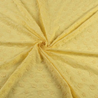 รหัส LALACO2126 ผ้าคอตตอนพิมพ์ลายปักเชิง (Cotton embroidery) หน้ากว้าง 44