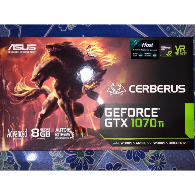 การ์ดจอ ASUS Cerberrus GeForce GTX 1070 TI ( มือสอง )