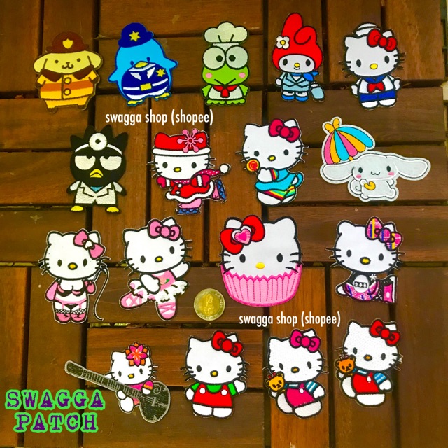 ตัวรีดติดเสื้อ 4ชิ้น100บาท ตัวรีด คิตตี้ เมโลดี้ เคโระ