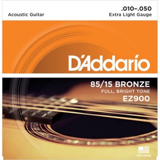 DAddario สายชุดกีตาร์โปร่ง รุ่น EZ900 010 -050 ของแท้100%