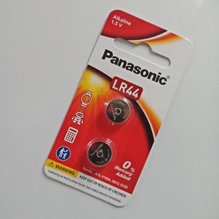 LR44 ถ่านกระดุมลิเธี่ยม Panasonic 1.5 โวลต์ [แพ็ค 2 ก้อน] Panasonic LR44 อายุการใช้งาน 5 ปี