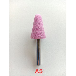 หินเจียร  หินขัด  ชมพู A5 แกน 6mm. 3/4x1.1/8"