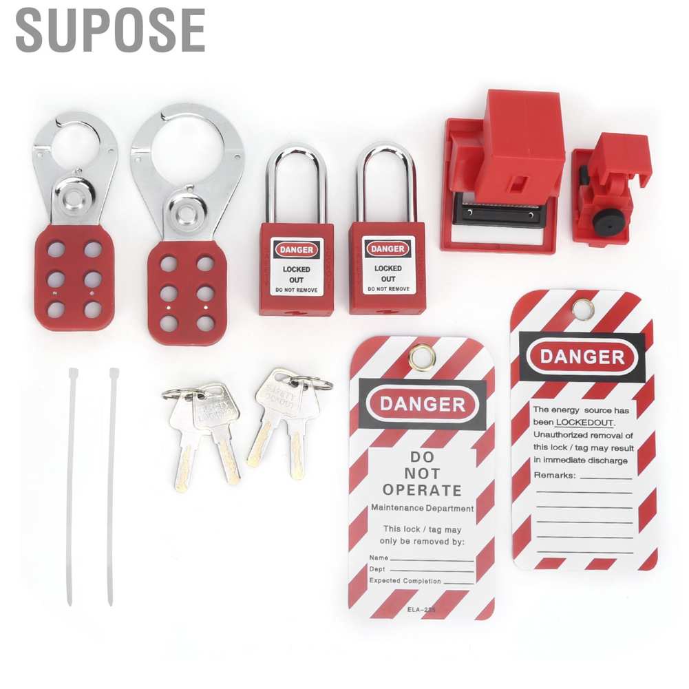 Supose Lockout Tagout ชุดล็อคไฟฟ้างานปาร์ตี้ในล็อคออกแท็ก
