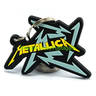 METALLICA เมทัลลิกา พวงกุญแจ  ปั๊มนูน วงร็อค kc33 สินค้าส่งต่างประเทศ