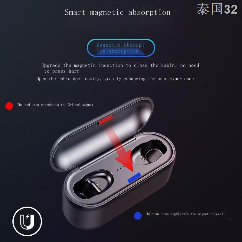 5.2 wireless bluetooth headset ultra-small headset head-mounted in-ear ...