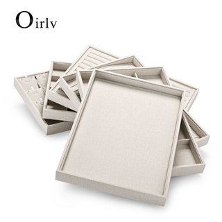 Oirlv ถาดหนัง สําหรับจัดเก็บเครื่องประดับ สร้อยคอ สร้อยข้อมือ แหวน ต่างหู P101 P102