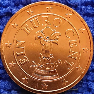 เหรียญ​ออสเตรีย​ Austria, ยูโร, 1 Euro Cent,​ #​1678T, ไม่​ผ่าน​ใช้​ UNC