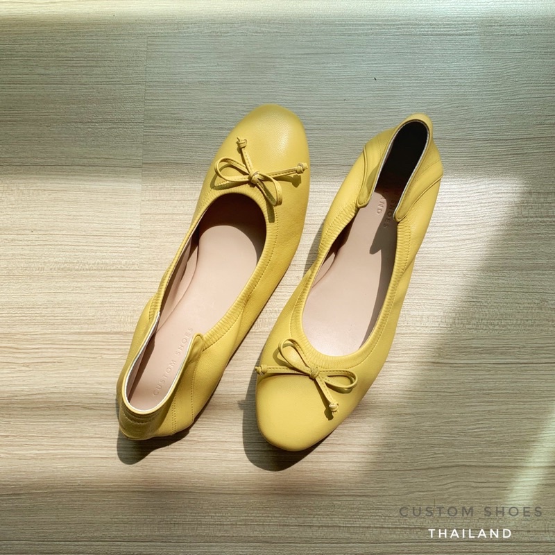 รองเท้าบัลเล่ต์ By Customshoes สีเหลือง