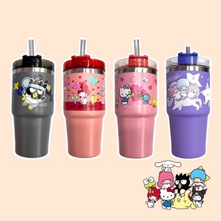 กระบอกน้ำเก็บอุณหภูมิ แก้วเก็บเย็น Sanrio Characters รุ่นใหม่ ความจุ 600 ml มาพร้อมหลอดอย่างดี งานสวย ชนช็อป 💥