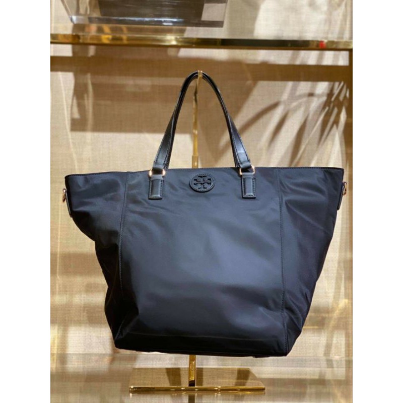 Tory Burch Tilda Large Nylon Tote Shoulder Bag Black siriluckka