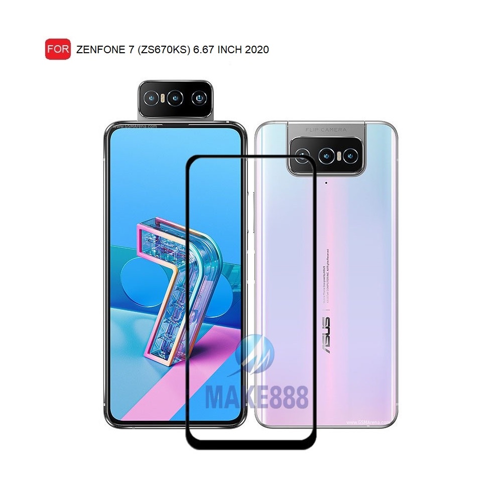 LAYAR กระจกนิรภัย 5D 9D สําหรับ ZENFONE 7 (ZS670KS) / 7 PRO (ZS671KS) Full Glue Full Glass Screen - 