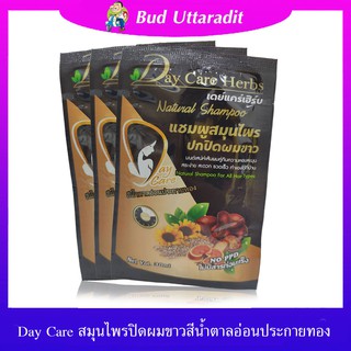 Styliss Day Care Herb แชมพูสมุนไพรปกปิดผมขาว (สีน้ำตาลอ่อนประกายทอง) 1 กล่อง (12ซอง)