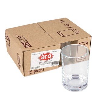 แก้วนํ้ากระบอกใส ขนาด 8.5 ออนซ์ แพ็ค 12 ใบ Aeros 8.5 oz. Clear glass, pack of 12