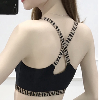 FLOVE สายเดี่ยวบราครอปครึ่งตัว เนื้อผ้าแน่น ทรงสวย Cross Sling Backless Sexy Sexy มี3สี รุ่น7037#