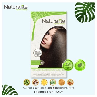 Naturalite ผลิตภัณฑ์เปลี่ยนสีผม ออร์แกนิค 4.07 มิลค์ ช็อคโกแลต Organic Permanent 4.07 Milk Chocolate Hair Colour (110ml)