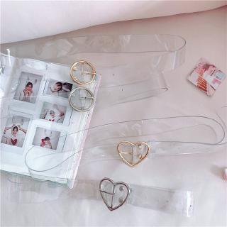 Love transparent belt retro fashion simple personality student couple accessories