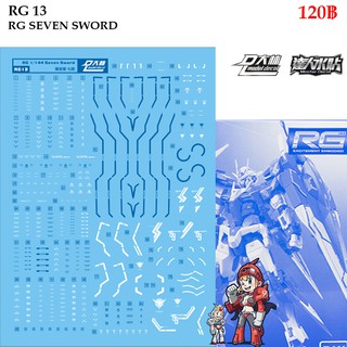 ดีคอลน้ำ [D.L. Darlin] RG13 OO GUNDAM SEVEN SWORD RG 1/144 Water Decal RG 13